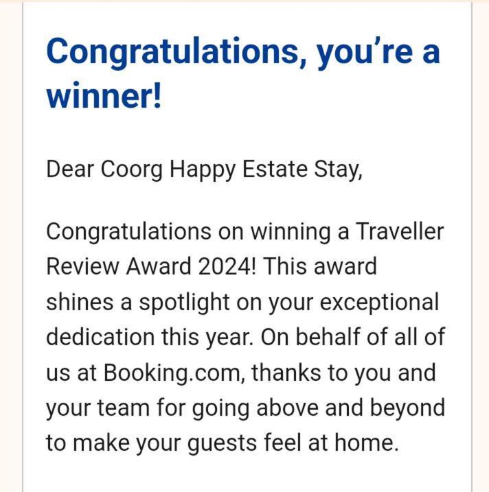 Coorg Happy Estate Stay มาดิเครี ภายนอก รูปภาพ
